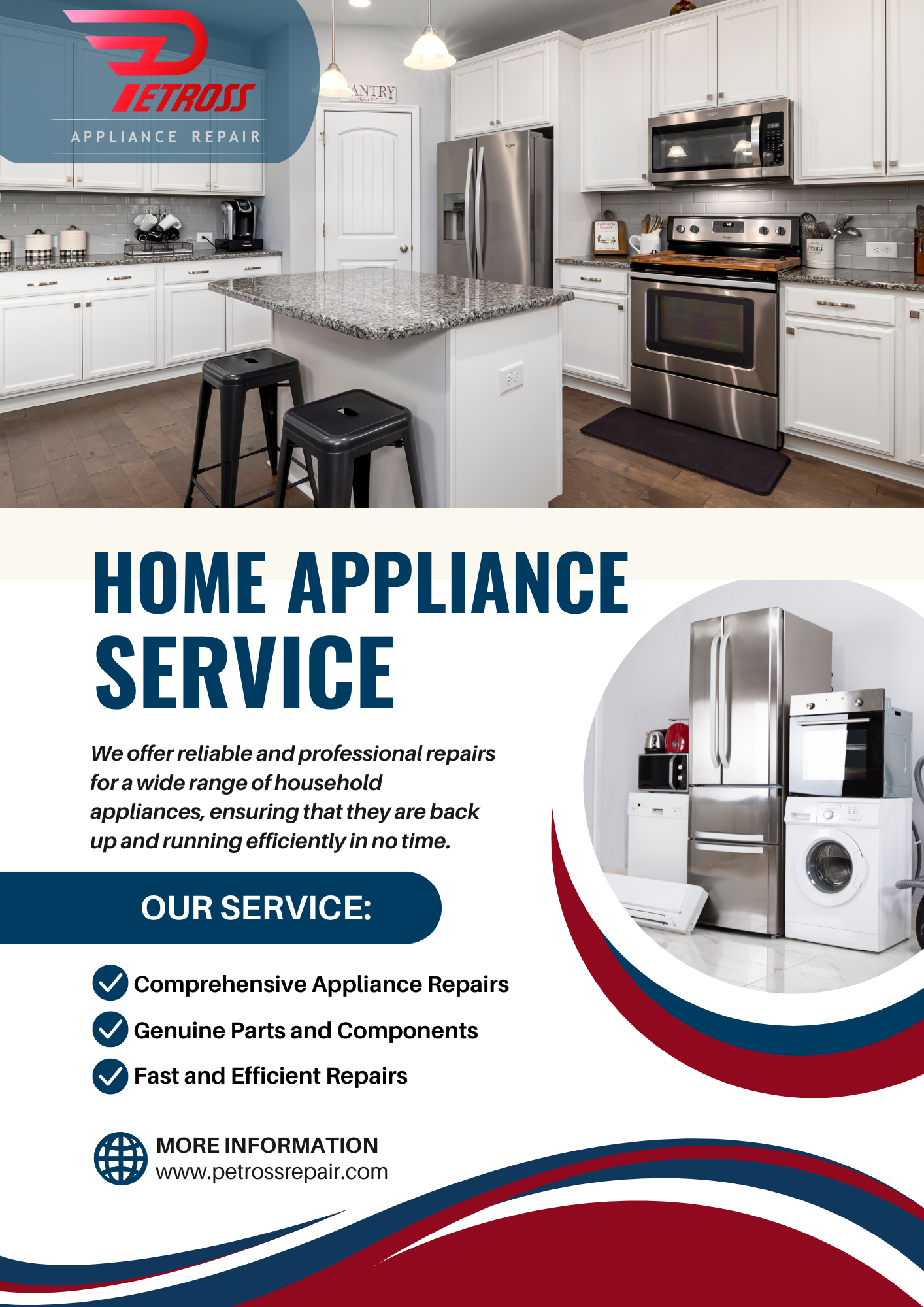 White and Blue Modern Home Appliance Service Flyer (1)