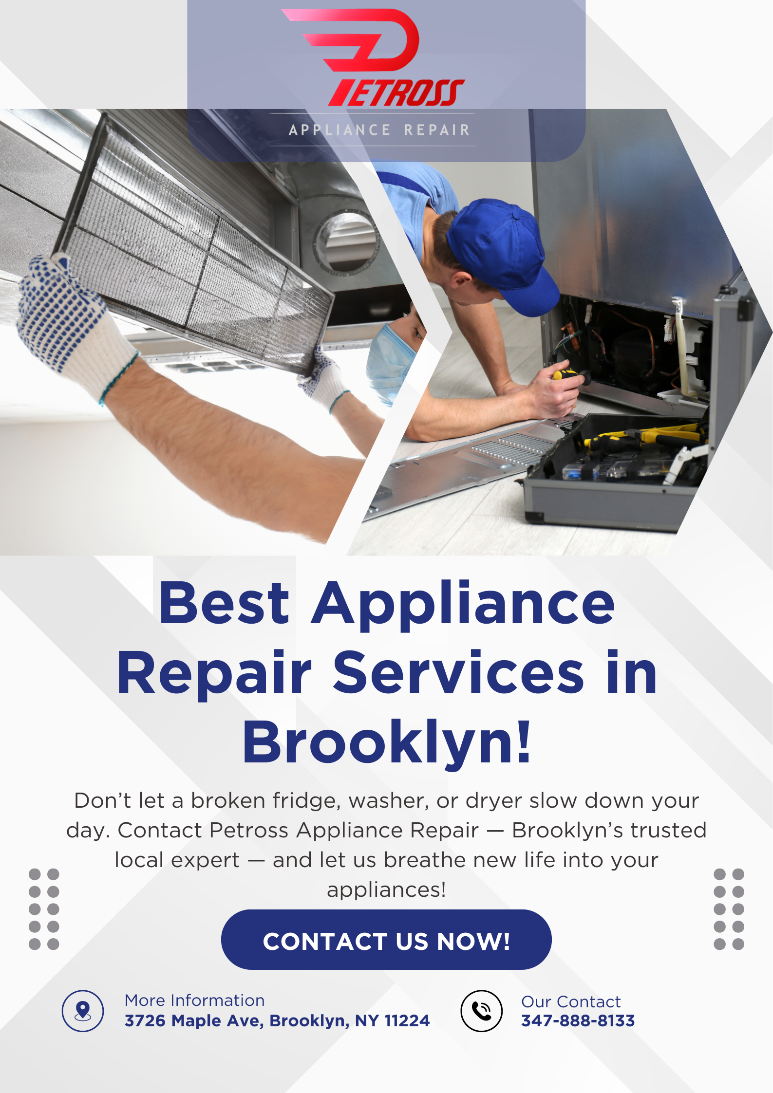 White Modern Service Electronic Poster (1)