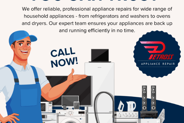 Blue And Cream Illustrated Home Appliance Service Flyer (1)