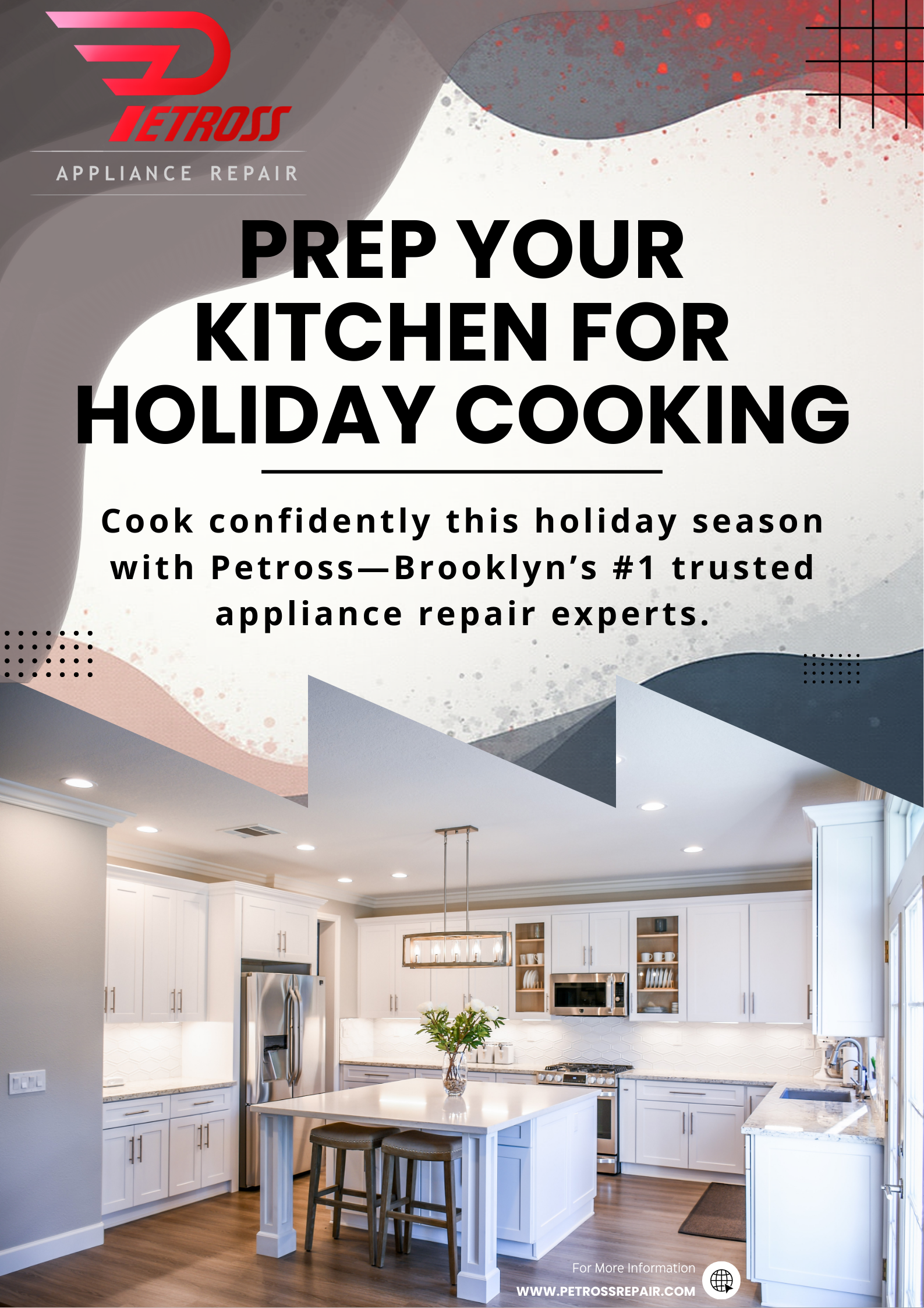 Black White Minimalist Kitchen Design Poster (2)