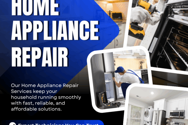 Blue and Black Modern Home Appliance Repair Instagram Post